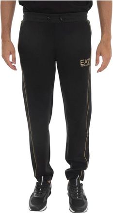 Emporio Armani Fleece Broek - Heren - Sweatpants - Zwart - 2XL - Polyester - Broeken