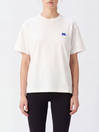 Jil Sander Cotton T-Shirt with Contrasting Embroidered Front Logo