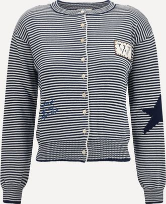 Weekend by Max Mara Cardigan in filato di cotone con intarsi Woman M