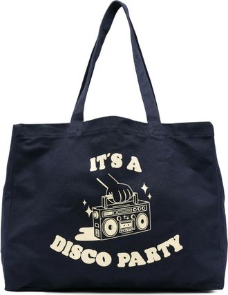 A.P.C. Borsa tote con stampa grafica - Blu