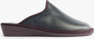 Nordikas Womens 347 Dublin Ladies Slippers Blue Leather - Size UK 5