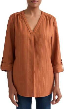 Jones New York Roll Tab Tunic Top in Maple Spice at Nordstrom, Size X-Large