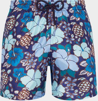 Vilebrequin Mens Floral Turtle Swim Shorts