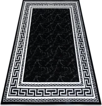 RugsX Rugsx - Alfombra Gloss Moderno 2813 87 Elegante, Marco, Griego Negro / Gris Black 280x370 Cm