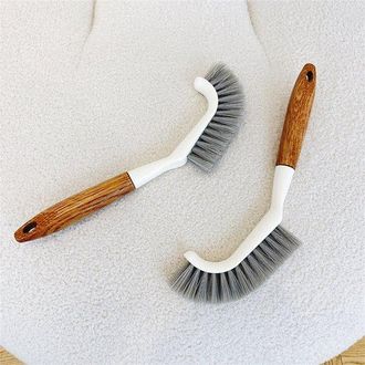 OEM Cepillo Para Suelos - Juego De 2 Piezas, Mango De Madera, Multifuncional, Para Ba&ntilde;o, Ventanas Y Grietas