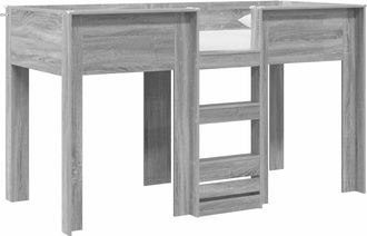 vidaXL Cama Litera Para Ni&ntilde;os Gris Sonoma 75 X 190 Cm Vidaxl