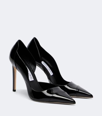 Jimmy Choo London Brigitte 100 patent leather pumps