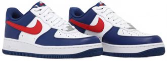 Nike Mens Air Force 1 Low 07 Shoes In White/red/blue