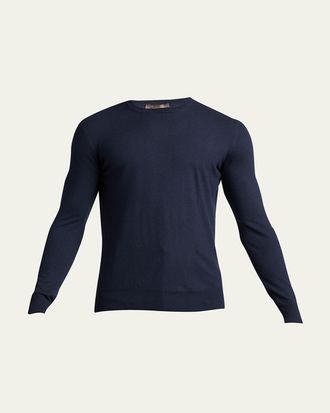 Loro Piana Mens Baby Cashmere Crewneck Sweater