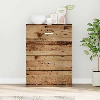 vidaXL Vidaxl - Credenza Legno Vecchio 60 X 39 X 80 Cm Legno Multistrato