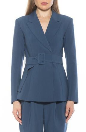 Alexia Admor Janna Longline Blazer in Navy at Nordstrom Rack, Size 10