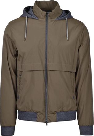 Herno Nylon Elastaan Jas - Heren - Zomerjassen - Groen - L - Nylon - Jassen