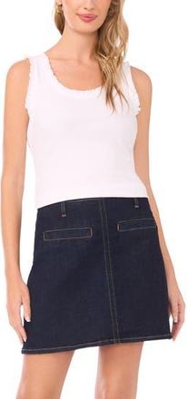 Vince Camuto Ruffle Rib Tank in Ultra White at Nordstrom Rack, Size Xx-Large