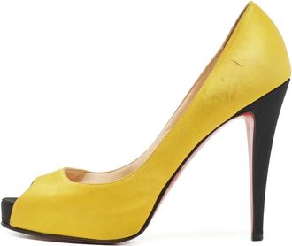 Christian Louboutin Sandali in raso 125mm - Giallo