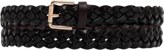 Max Mara Gevlochten Riem - Dames - Accessoires - Bruin - Maat: ONE Size Leer
