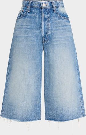 Mother The Whole Lot Fray Denim Culottes