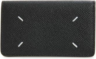 Maison Margiela Four Stitches Leather Card Holder in Black at Nordstrom