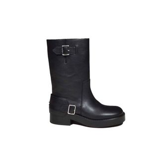 Courrèges Americana Midi Boots In Black Leather