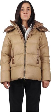 People of Shibuya Jassen, Dames, Beige, XS, Polyester, Dames donsjas