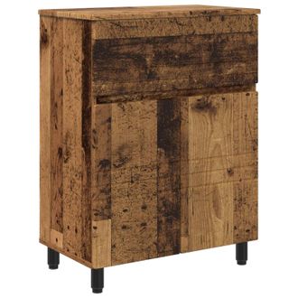 vidaXL Unidad De Tocador De Ba&ntilde;o Madera Envejecida 60 X 35 X 80 Cm Vidaxl