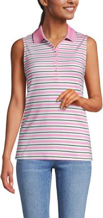 Lands End Supima Cotton Polo in White/seaside Pink Stripe at Nordstrom, Size X-Small