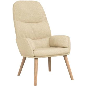 vidaXL Poltrona Relax Crema in Tessuto - Vidaxl