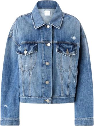 Pinko Pinko, Jassen, Dames, Blauw, S, Katoen, Gaborone Giubbino
