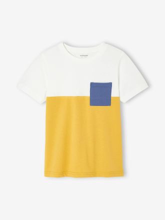 Vertbaudet Jungen T-Shirt, Colorblock ocker