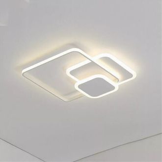 Trade Shop Trade Shop Traesio - Trade Shop - Plafoniera Luce Naturale Led Quadrata 50w Lampadario Soffitto Bianco Moderno 50057