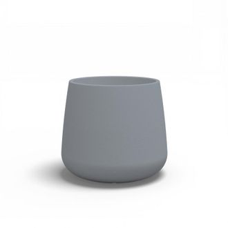 Monacis Jarr&oacute;n De Dise&ntilde;o Moderno De &Oslash;53 Cm Y H55 Cm, Fabricado En Pol&iacute;mero Gris Resistente Para Interiores Y Exteriores. Hecho En Italia. Monacis