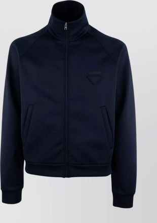 Prada high collar cuffs hem side pockets