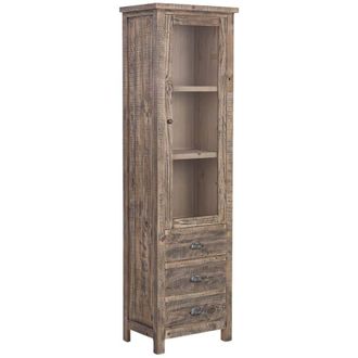 Wanderlust Deco Vitrina de 1 puerta de madera marr&oacute;n 58x40x200h cm