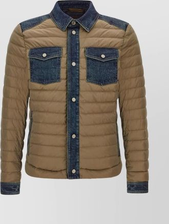 Moorer jacket nylon denim inserts