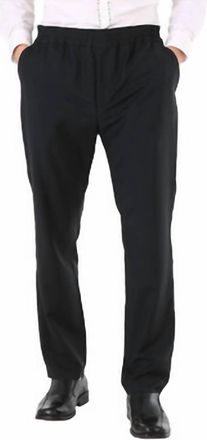 Ferragamo Mens Drawstring Wool Mohair Trousers In Black