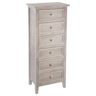 Atmosphera Atmosphera - Chifonier charme En Madera Blanqueada Cr&eacute;ateur DInt&eacute;rieur
