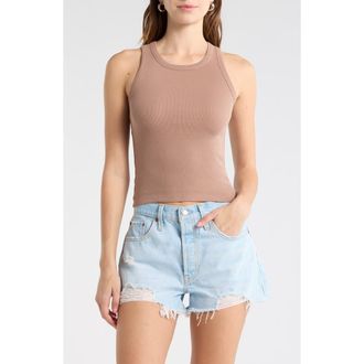 Abound Rib Tank in Brown Fresco at Nordstrom Rack, Size X-Large