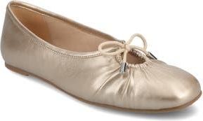 Journee Collection Callee Keyhole Square Toe Flat in Champagne at Nordstrom Rack, Size 8.5
