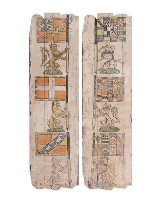 A&B Home Discontinued A&B Home Set Of 2 England Art Wooden Wall Plaques