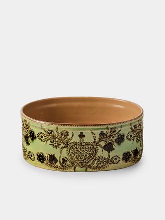 Poterie d'&Eacute;vires Flowers Hand-Painted Ceramic Oval Dish