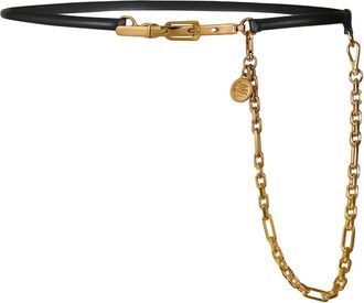 Etro Leather Belt With Chain