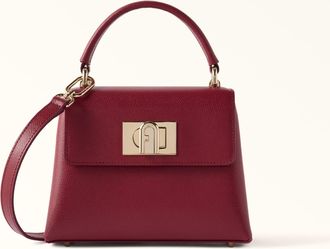 Furla 1927 Borsa A Mano Ciliegia D Rosso Pelle Stampata Donna