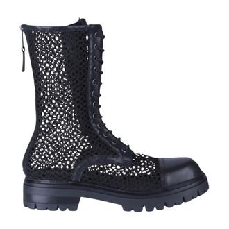 Elena Iachi Lace-up Boots, female, Black, Size: 6 US Stivaletto Combat Boot