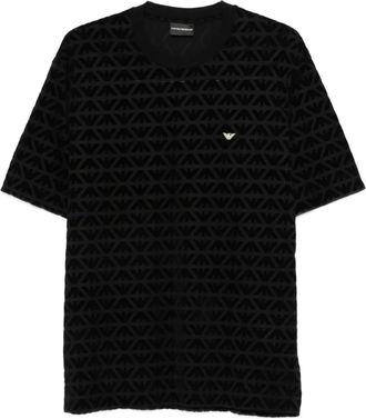 Emporio Armani T-shirt con monogramma - Nero