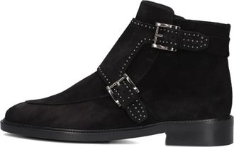 Pertini Zwarte su&egrave;de enkellaarsjes - Dames - Enkellaarsjes - Zwart - 39 EU - Su&egrave;de - Schoenen