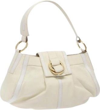 Bulgari Pre-owned Shoulder Bags, female, Beige, Size: ONE SIZE Pre-owned Leather Shoulder Bag