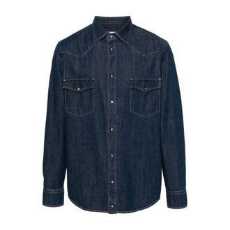 Jacob Cohen Denim Western Shirt - Heren - Spijkeroverhemden - Blauw - S - Denim - Overhemden