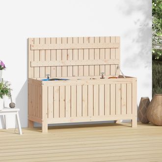 Berkfield Home Garden Storage Box 108x42.5x54 cm Solid Wood Pine in Brown
