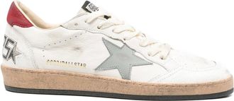 Golden Goose Sneakers Ball Star con glitter e lacci - Bianco