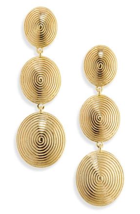 LI&Eacute; STUDIO The Ruby Drop Earrings in Gold at Nordstrom