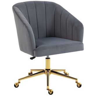 HOMCOM Silla de oficina 61x60x92.5 cm gris